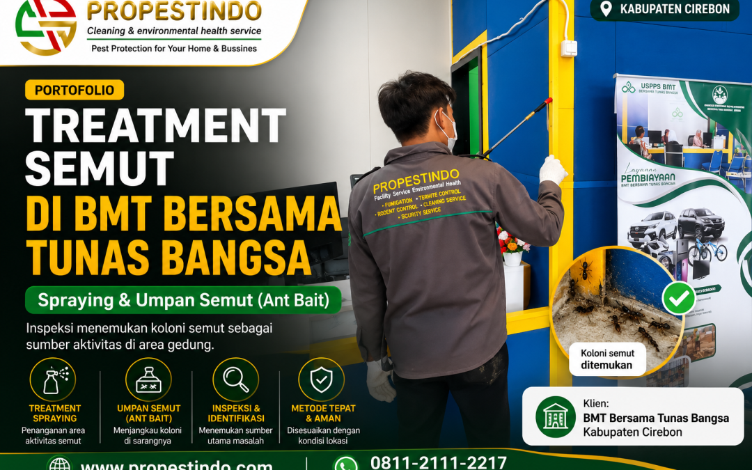 Treatment Spraying di BMT Bersama Tunas Bangsa Kabupaten Cirebon
