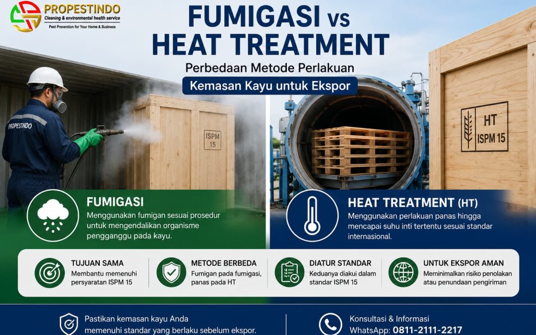 Perbedaan Fumigasi dan Heat Treatment pada Kemasan Kayu, Mana yang Dibutuhkan untuk Ekspor?