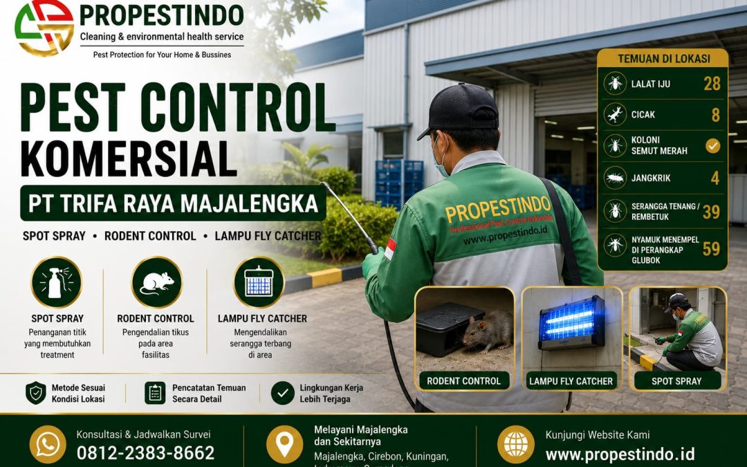 Treatment Pest Control di PT Trifa Raya Majalengka: Spot Spray, Rodent Control, dan Fly Catcher