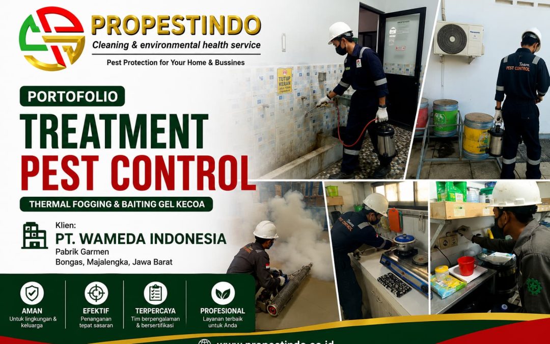 Treatment Pest Control di Pabrik Garmen PT Wameda Indonesia, Bongas Majalengka