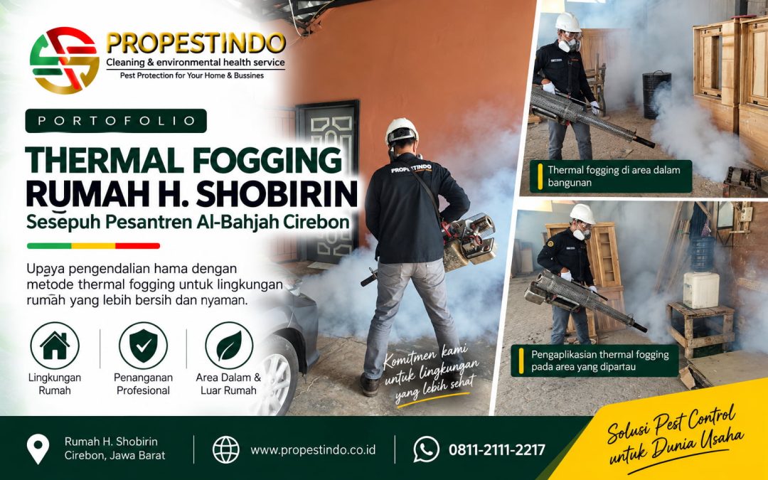 Thermal Fogging Rumah H. Shobirin, Sesepuh Pesantren Al-Bahjah Cirebon