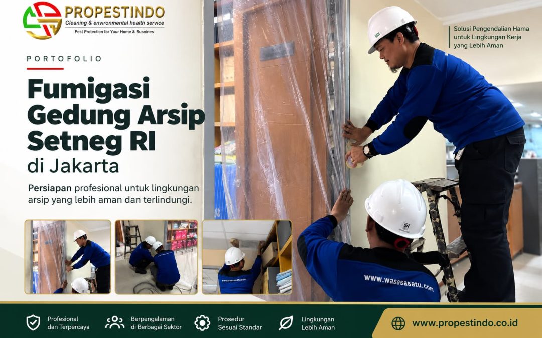 Fumigasi Gedung Sekretaris Negara  Republik Indonesia di Jakarta