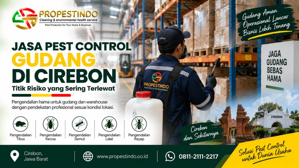 Jasa pest control gudang di Cirebon oleh Propestindo