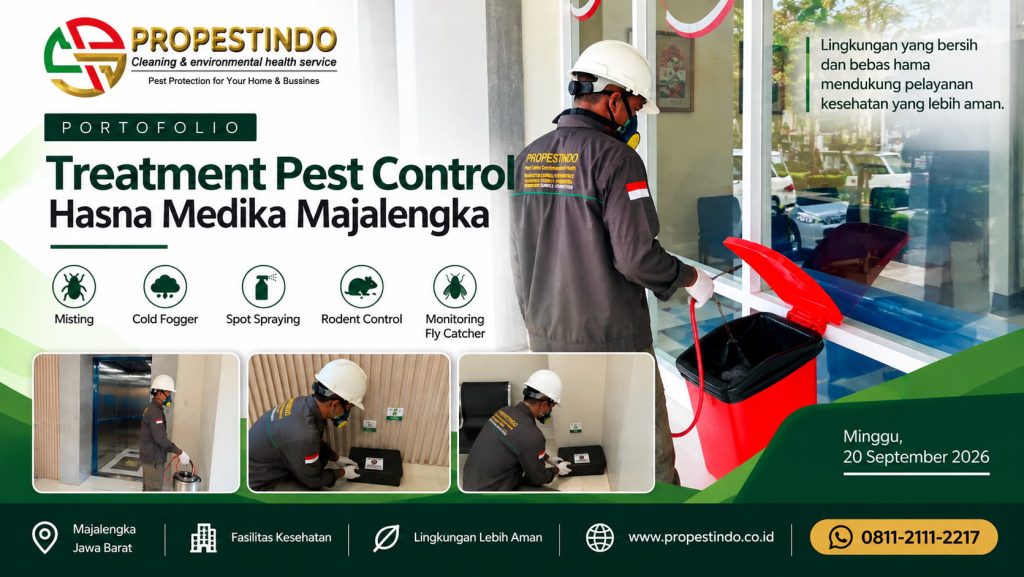 Treatment pest control Hasna Medika Majalengka oleh tim Propestindo