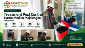 Treatment pest control Hasna Medika Majalengka oleh tim Propestindo