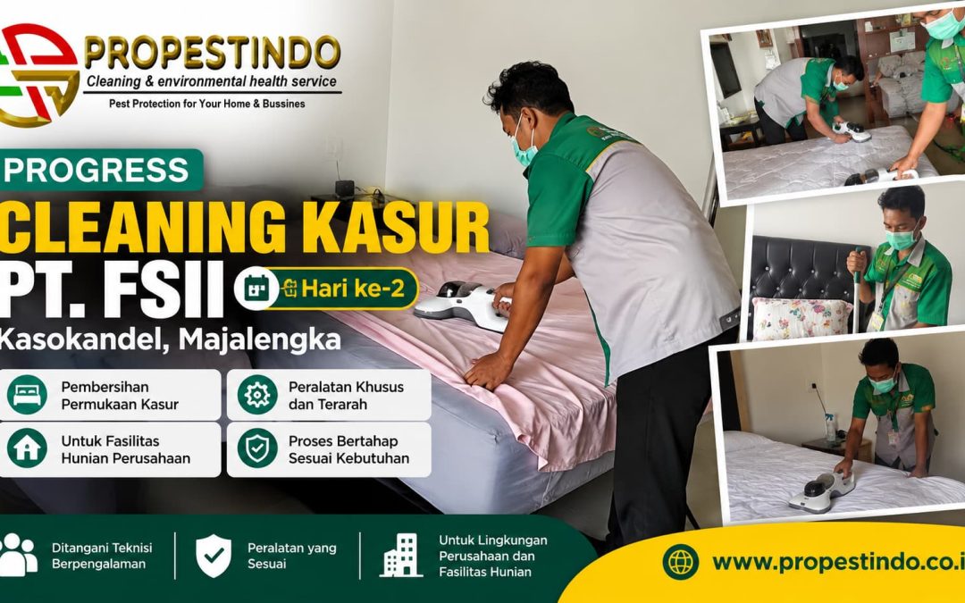 Progress Cleaning Kasur Lanjutan di PT. FSII, Kasokandel Majalengka