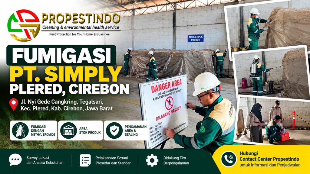 Fumigasi PT. Simply Plered Cirebon oleh tim Propestindo