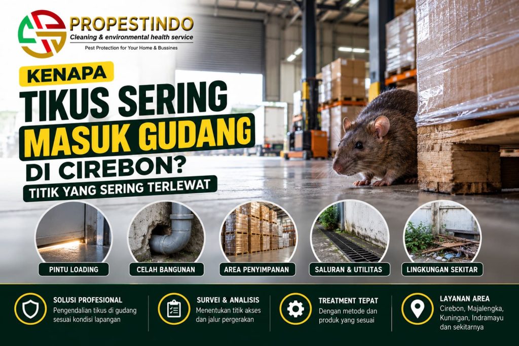 Tikus sering masuk gudang di Cirebon dan titik akses yang perlu diperiksa untuk pengendalian rodent