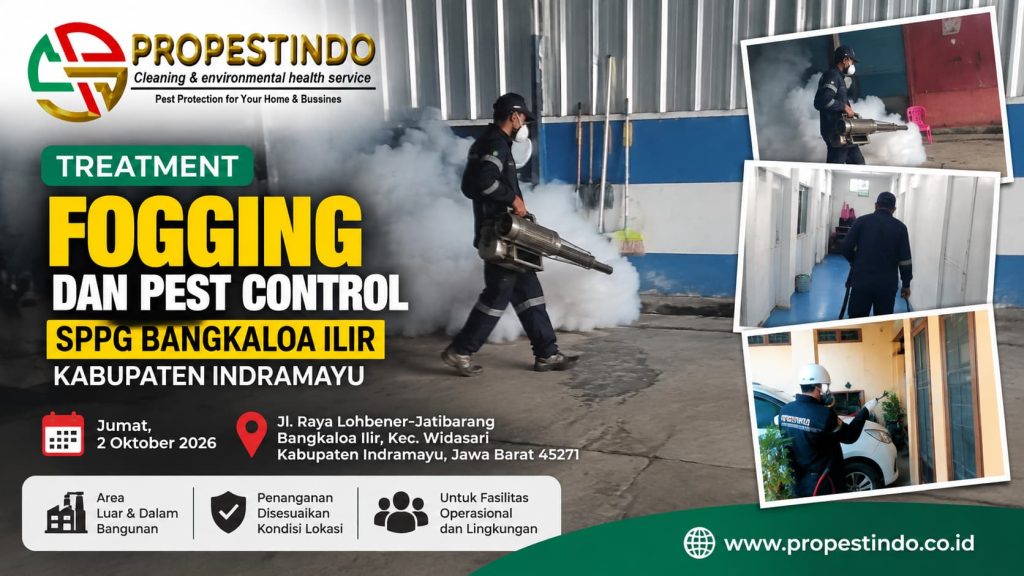 Treatment fogging SPPG Bangkaloa Ilir Indramayu oleh tim Propestindo