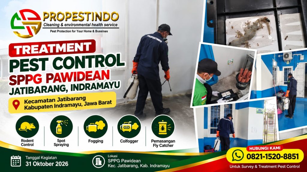 Treatment pest control SPPG Pawidean Jatibarang Indramayu oleh tim Propestindo